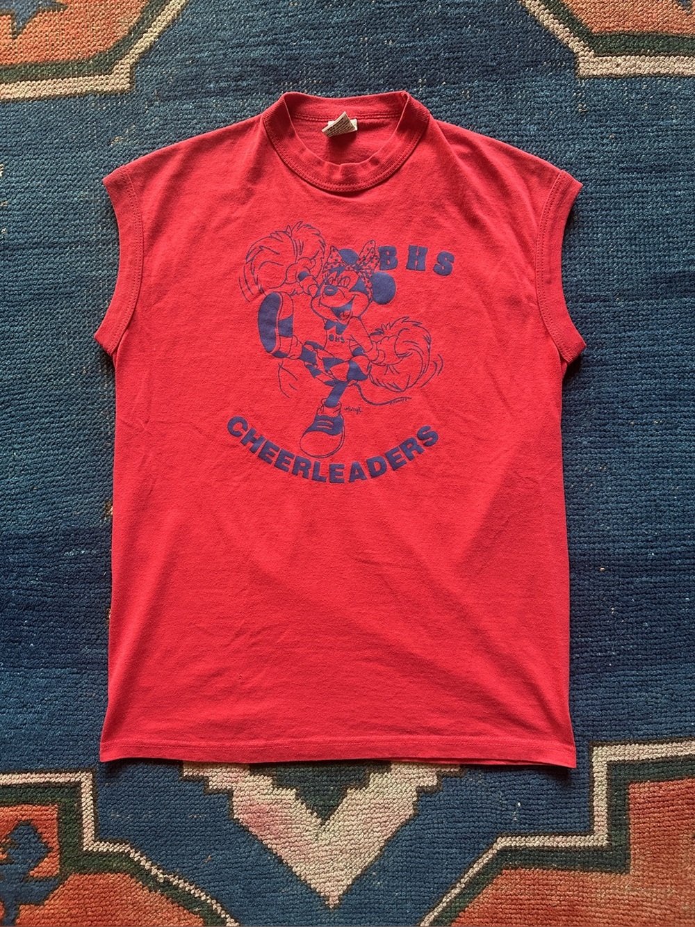 Vintage Red HS Short Sleeve Cheerleader Graphic Tee